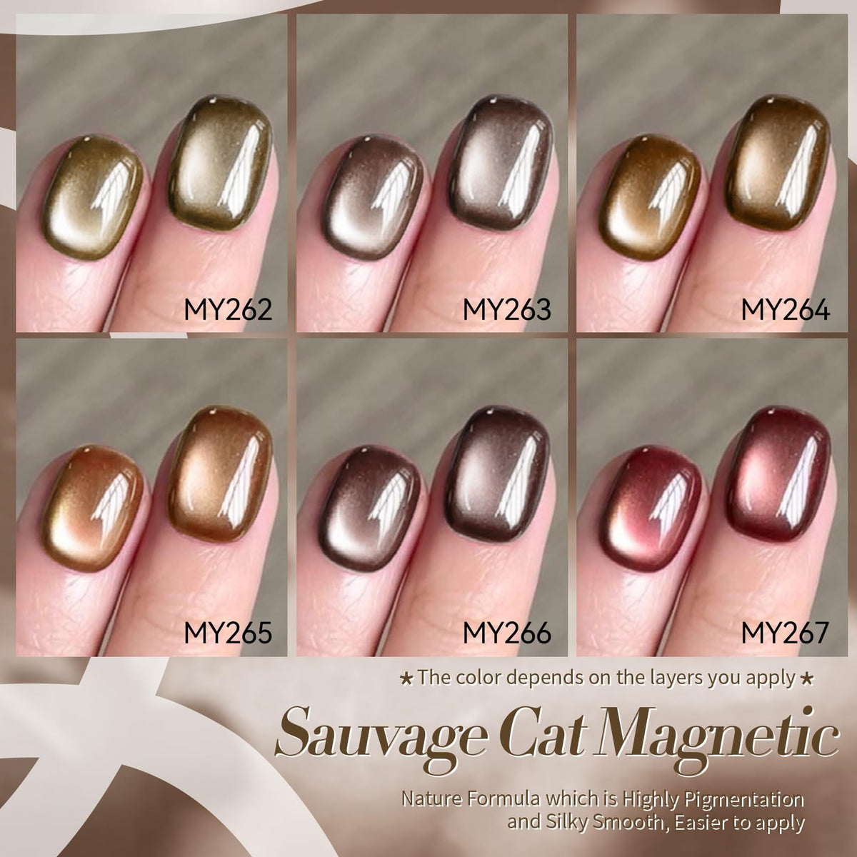 Close-up of champagne gold Born Pretty gel nail polish