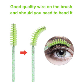 Close-up of CHEFBEE eyelash spoolies with flexible heads