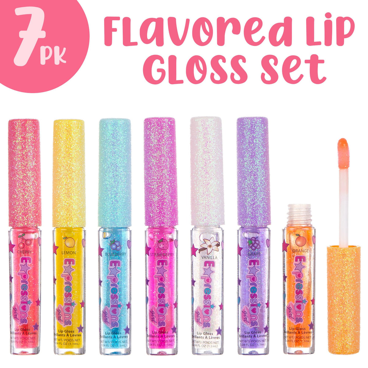 Close-up of Cherry/Red lip gloss wand from Expressions girl set
