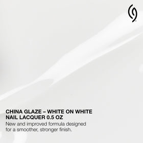 Close-up of China Glaze White On White Nail Polish brush