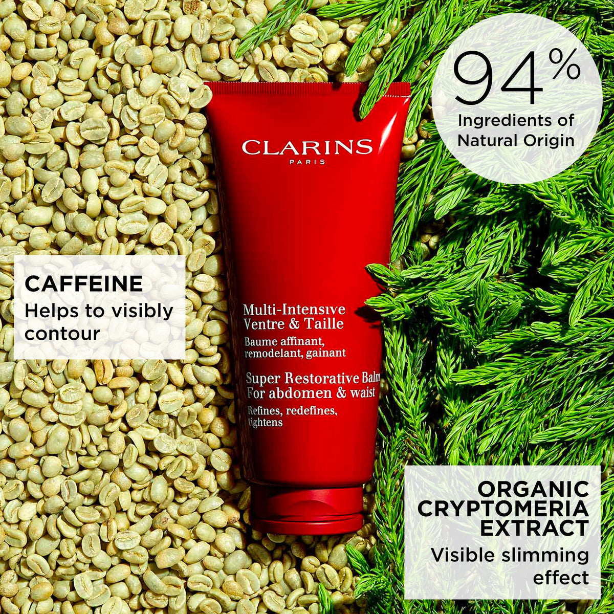 Close-up of CLARINS Super Restorative Body Cream texture