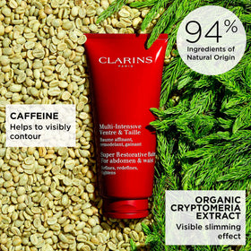 Close-up of CLARINS Super Restorative Body Cream texture