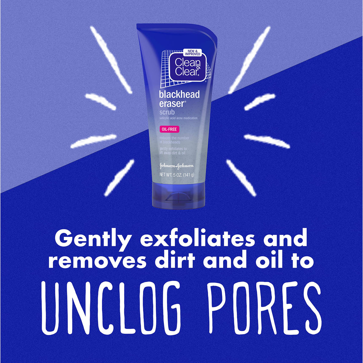 Close-up of Clean & Clear Blackhead Eraser Facial Scrub texture