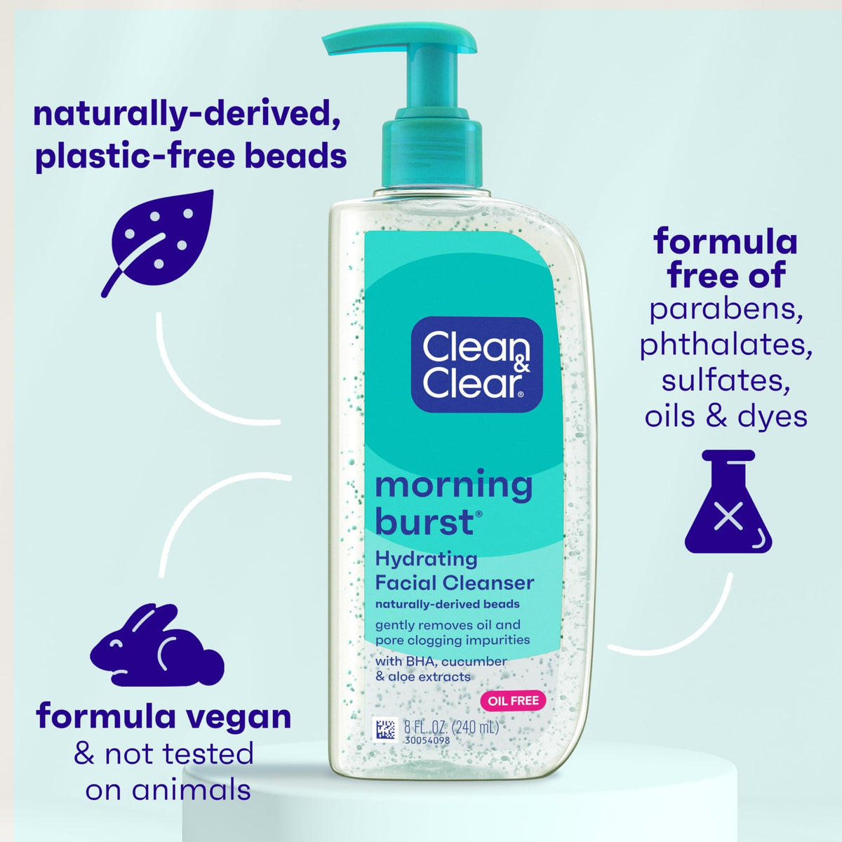 Close-up of Clean & Clear Morning Burst Facial Cleanser texture