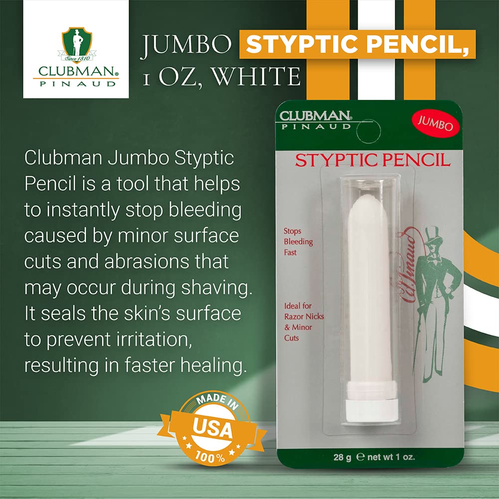 Close-up of Clubman Jumbo Styptic Pencil tip