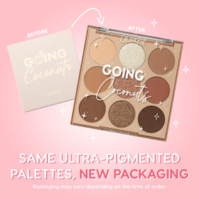 Close-up of ColourPop Going Coconuts Eyeshadow Palette shades