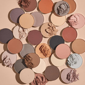 Close-up of ColourPop Gone Matte Eyeshadow Palette showing matte and metallic shades