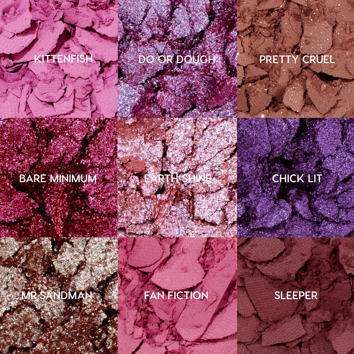 Close-up of ColourPop It's My Pleasure matte and metallic shades