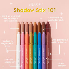 Close-up of ColourPop Shadow Stix in Witch, Please metallic silver