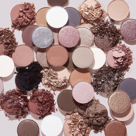 Close-up of ColourPop Stone Cold Fox Eyeshadow Palette showing matte and metallic shades