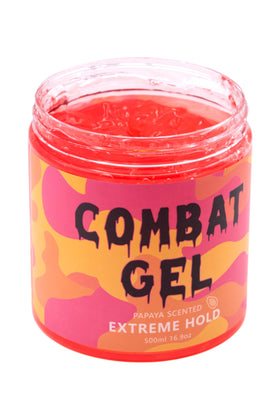Close-up of Combat Gel ingredients list