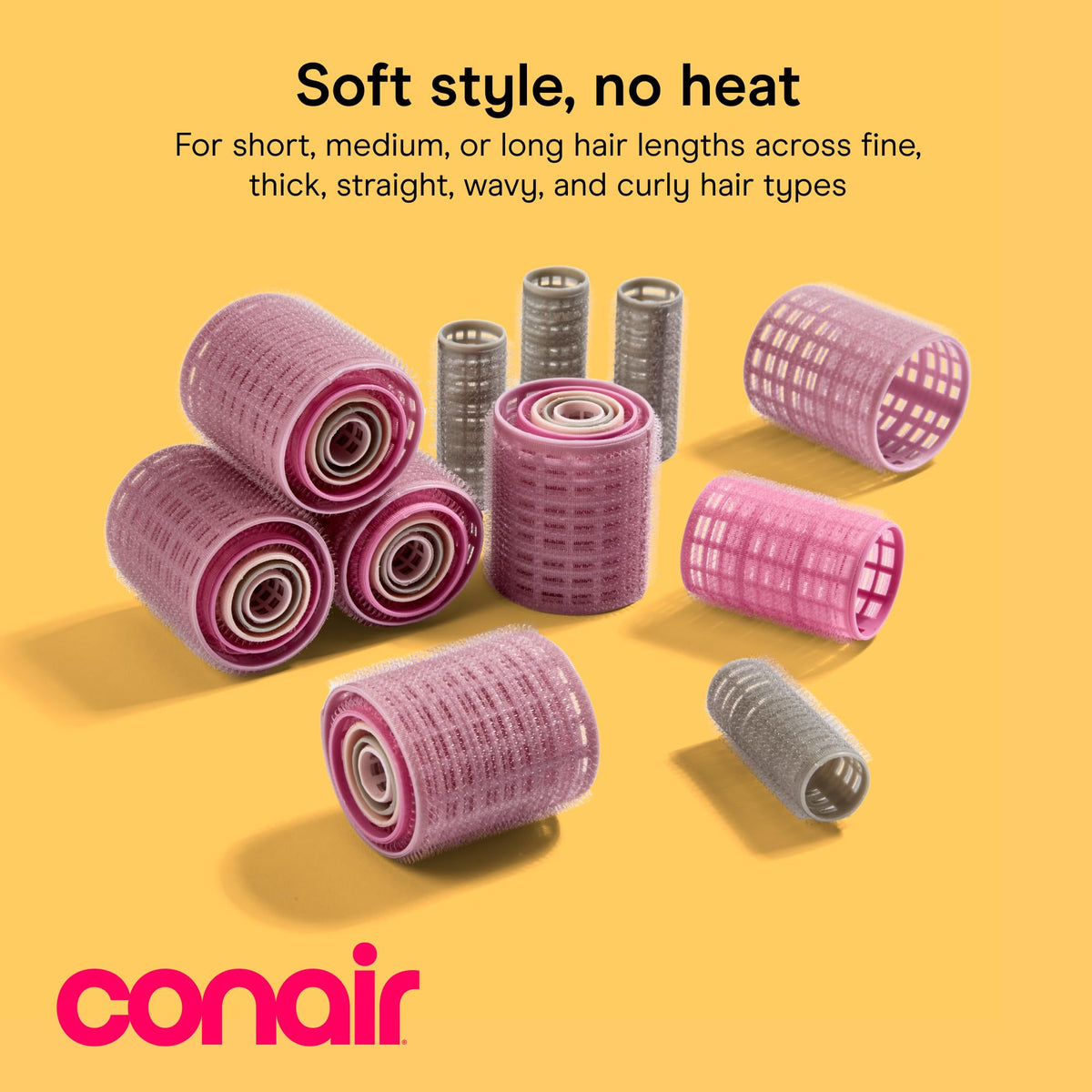 Close-up of Conair Heatless Curls Hair Roller 2-inch size