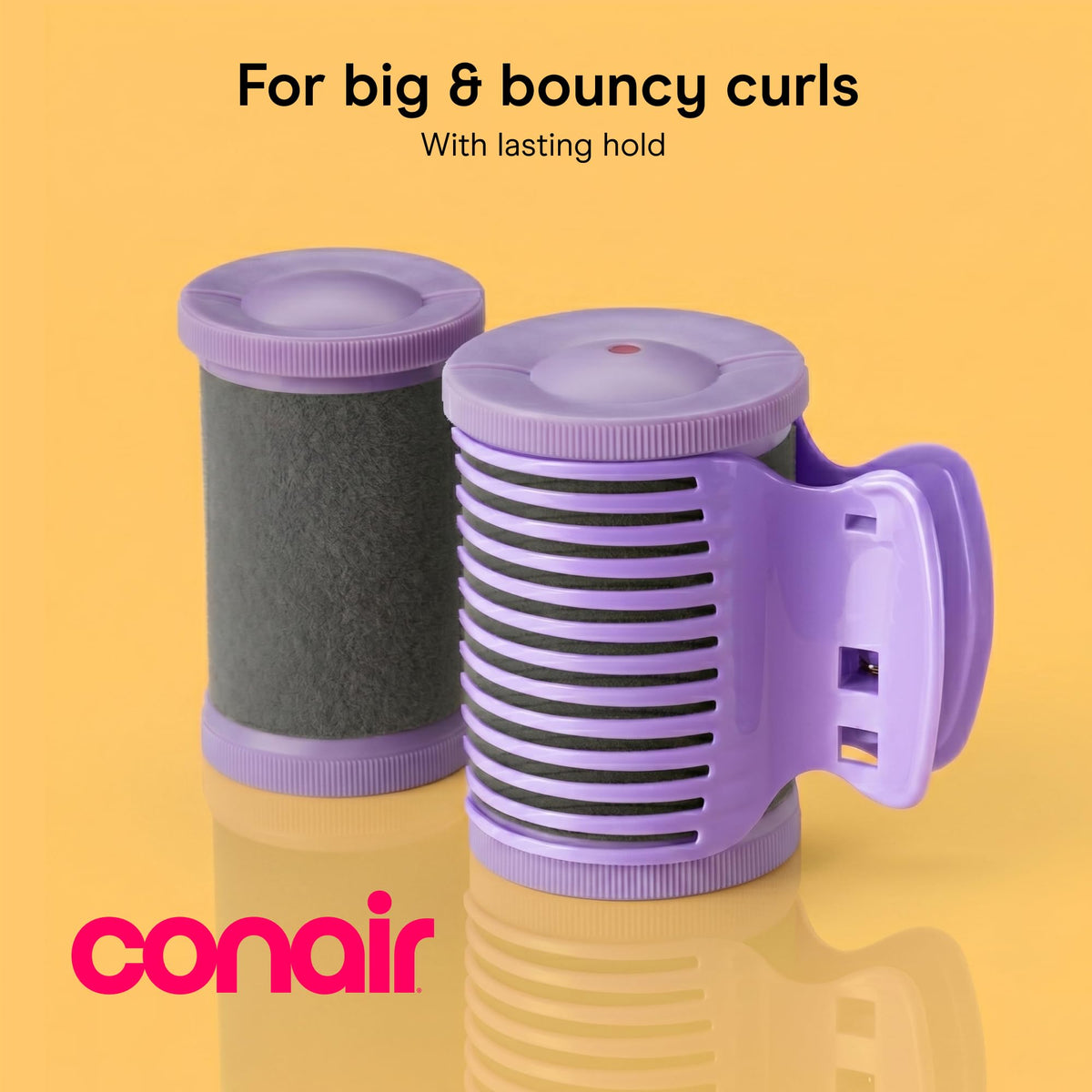 Close-up of Conair hot rollers showing different sizes