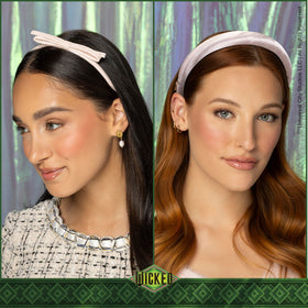 Close-up of Conair jumbo scrunchie with Glinda character print