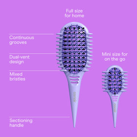 Close-up of Conair large detangler brush with dual-vent technology