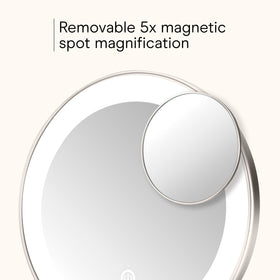 Close-up of Conair Lighted Makeup Mirror 5X magnification spot