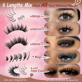 Close-up of CORUSCATE Lash Clusters showcasing bottom lashes