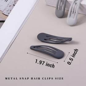 Close-up of Cptots metal snap clip in matte black