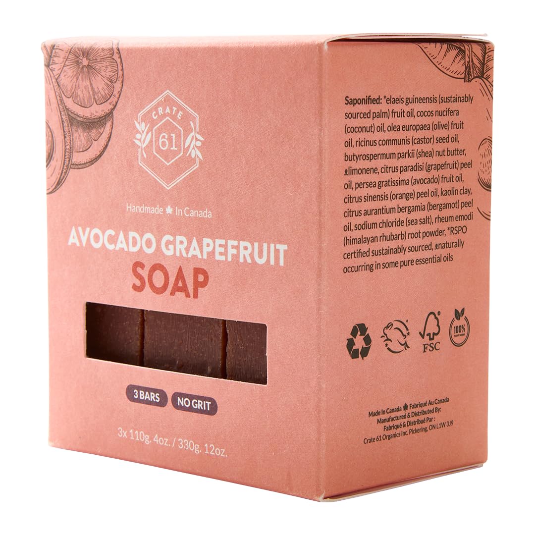 Close-up of Crate 61 Organics soap bar texture