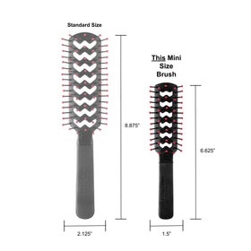 Close-up of Cricket Mini Fast Flo Vent Hair Brush bristles