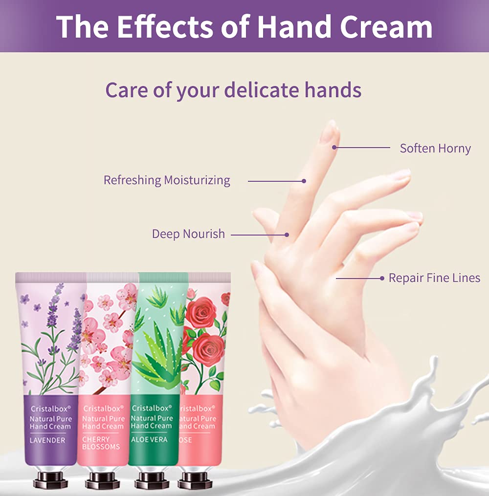 Close-up of CRISTALBOX hand lotion with shea butter and aloe extract