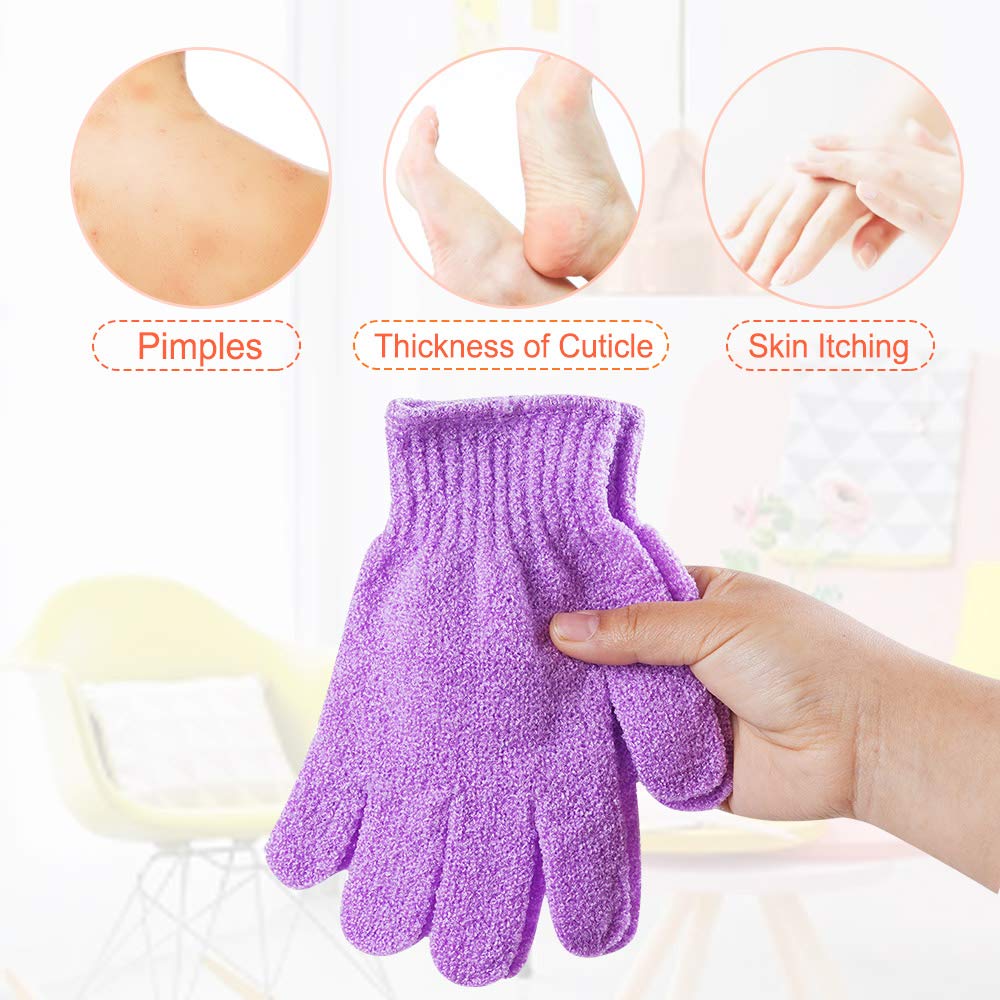 Close-up of CVNDKN Exfoliating Shower Gloves material