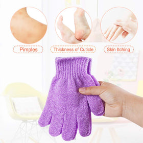 Close-up of CVNDKN Exfoliating Shower Gloves material