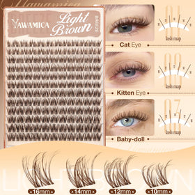 Close-up of D+ Curl feature on Yawamica lash clusters