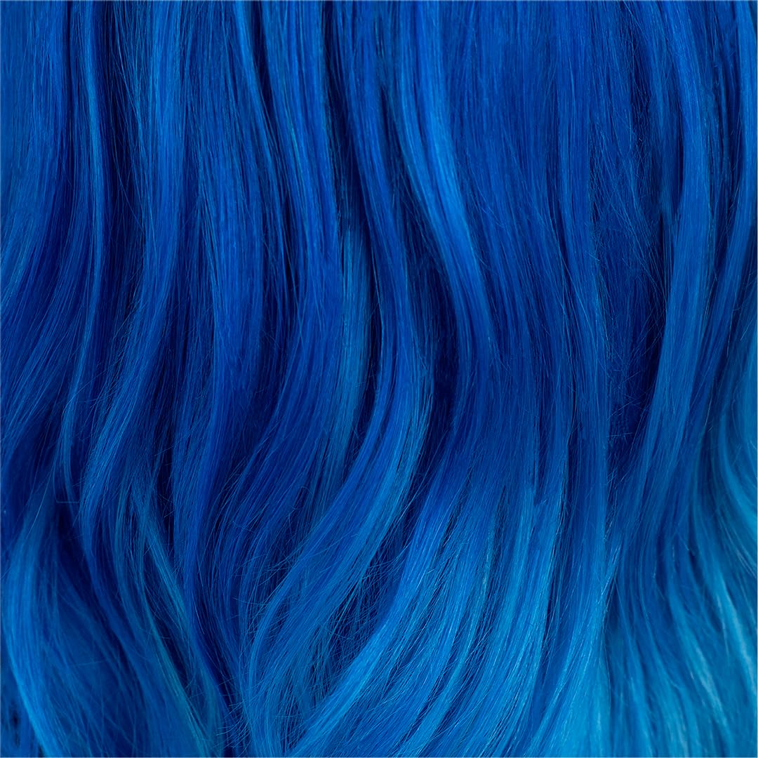 Close-up of Danger Jones Semi-Permanent Hair Color Solitude Blue texture