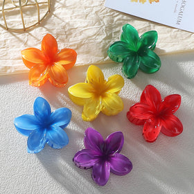 Close-up of Dark Yellow flower claw clip
