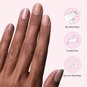 Close-up of Dashing Diva nail strips on nails