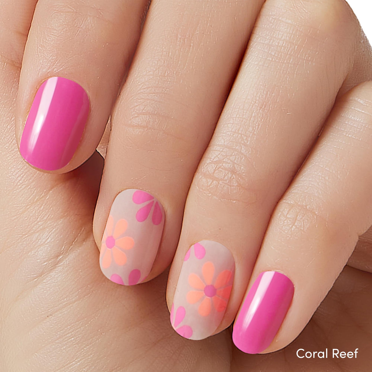 Close-up of Dashing Diva nail strips showing glossy finish