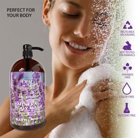 Close-up of Dead Sea Collection Lavender Body Wash pump