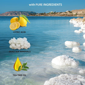 Close-up of Dead Sea minerals in body wash