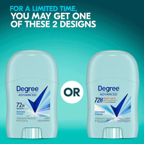 Close-up of Degree Advanced Antiperspirant Deodorant stick