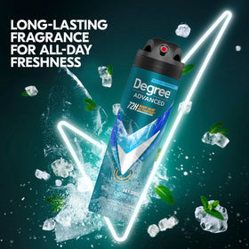 Close-up of Degree Men Antiperspirant Deodorant Dry Spray nozzle