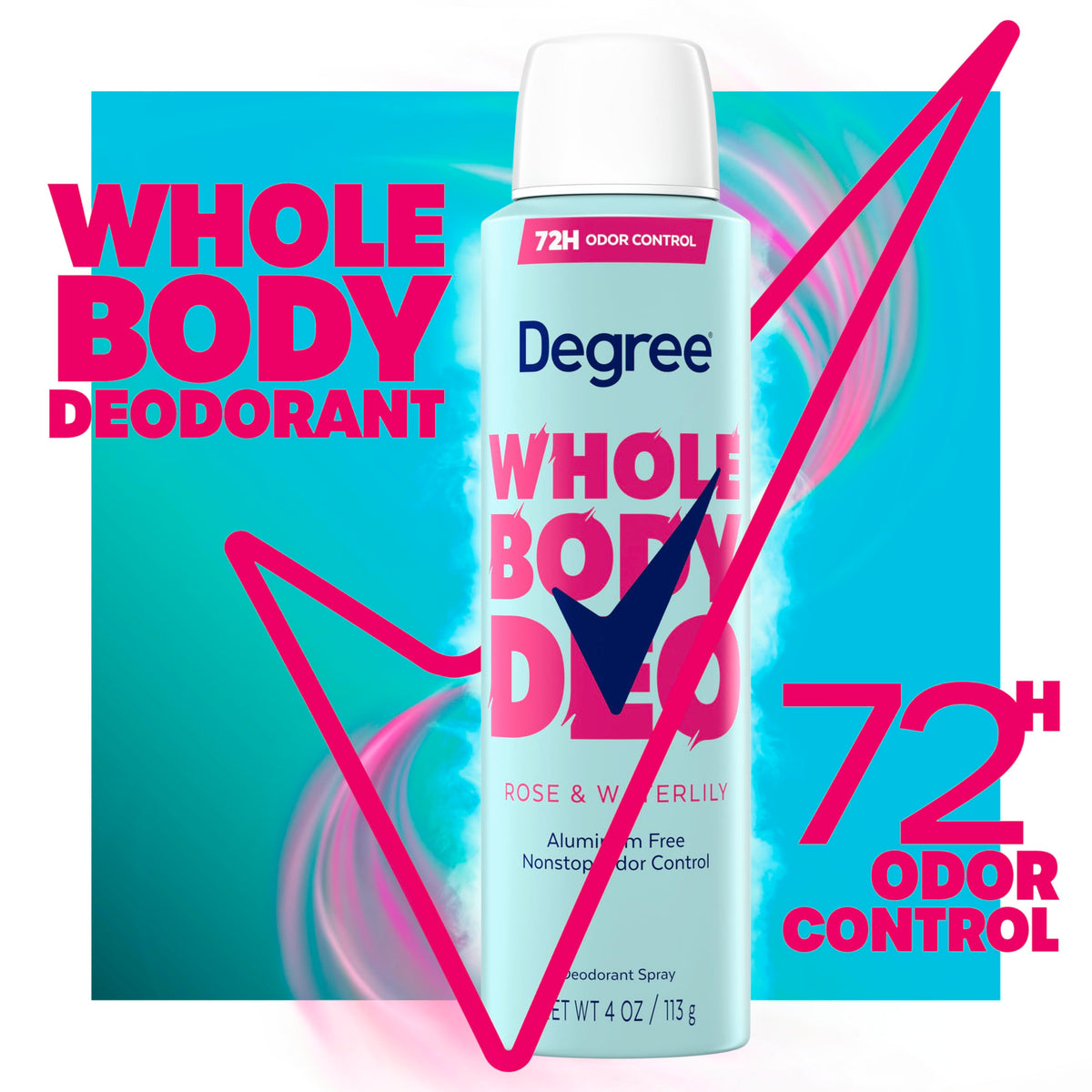 Close-up of Degree Women Whole Body Deodorant Spray nozzle