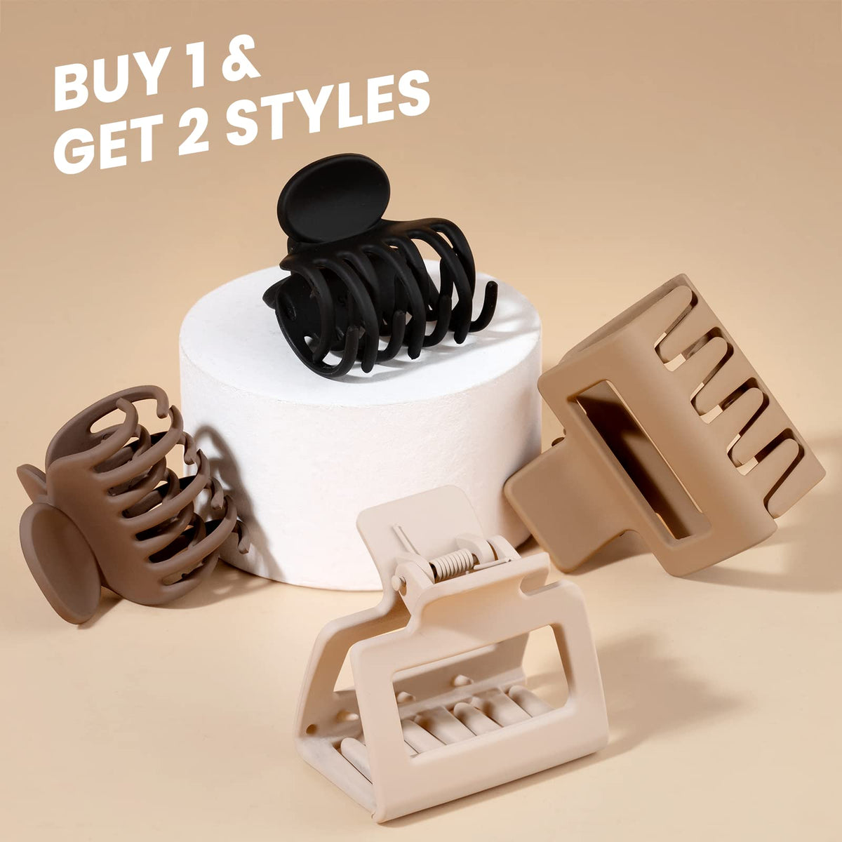 Close-up of DEPOKA small double-layer hair clip