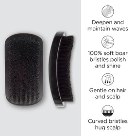 Close-up of Diane Boar Bristle Curved Brush bristles