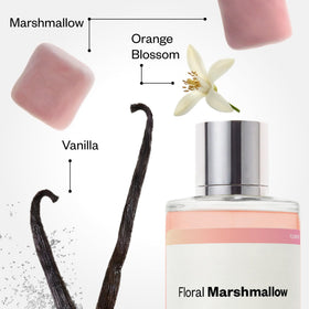 Close-up of Dossier Floral Marshmallow fragrance notes