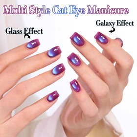 Close-up of Double Rhythm Amethyst Purple gel polish