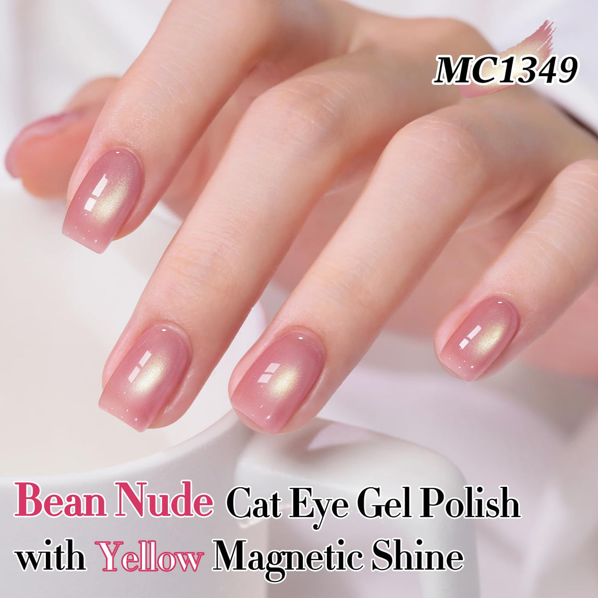 Close-up of Double Rhythm Cat Eye Gel Nail Polish bottle