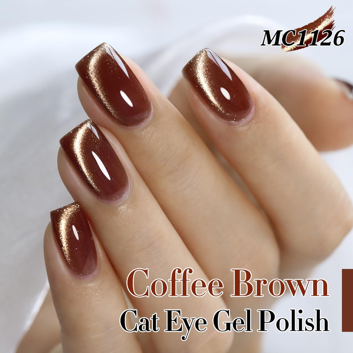 Close-up of Double Rhythm Cat Eye Gel Nail Polish bottle