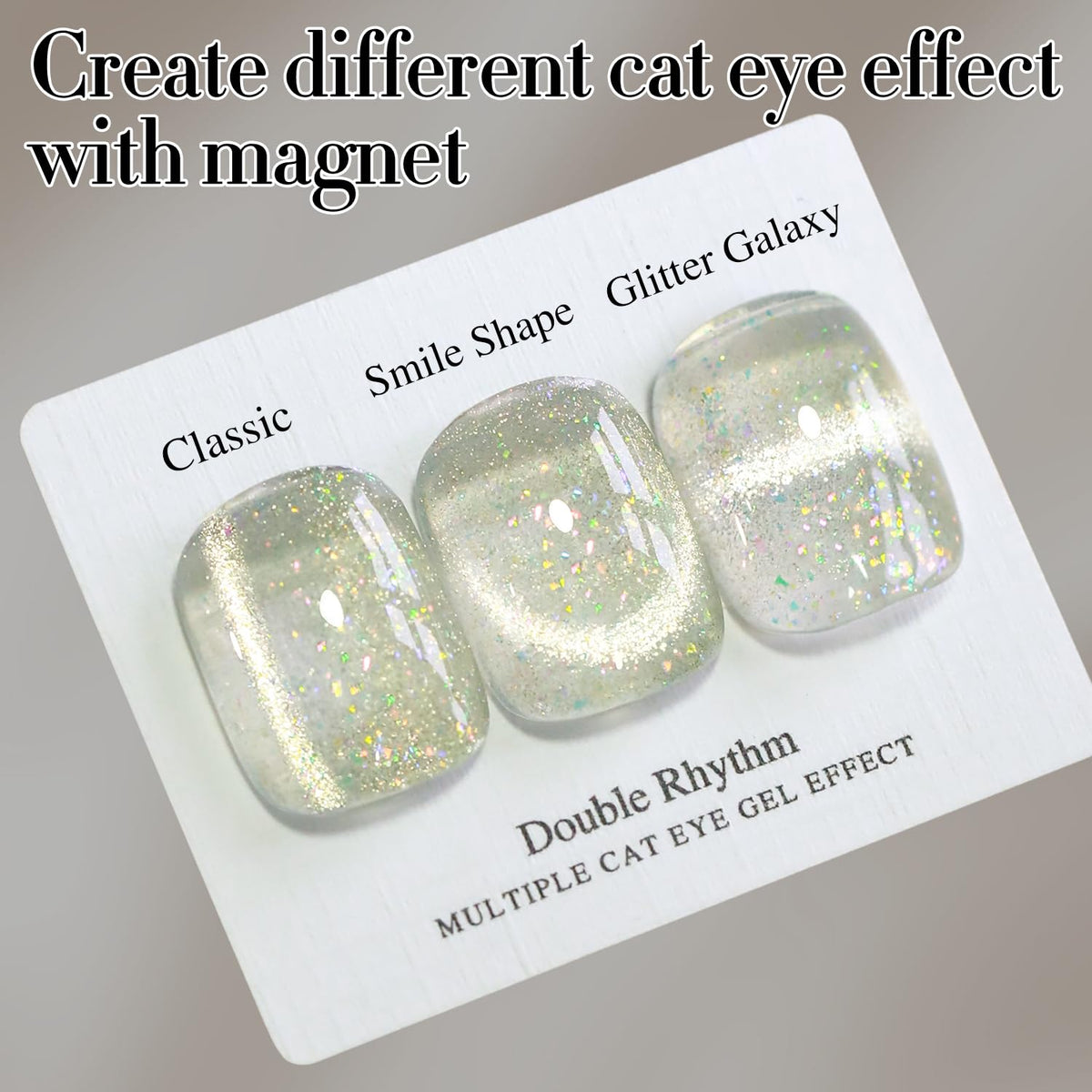 Close-up of Double Rhythm Cat Eye Gel Polish bottle