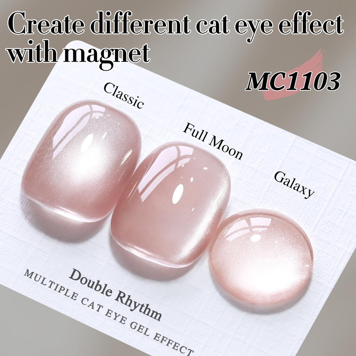 Close-up of Double Rhythm Cat Eye Gel Polish bottle