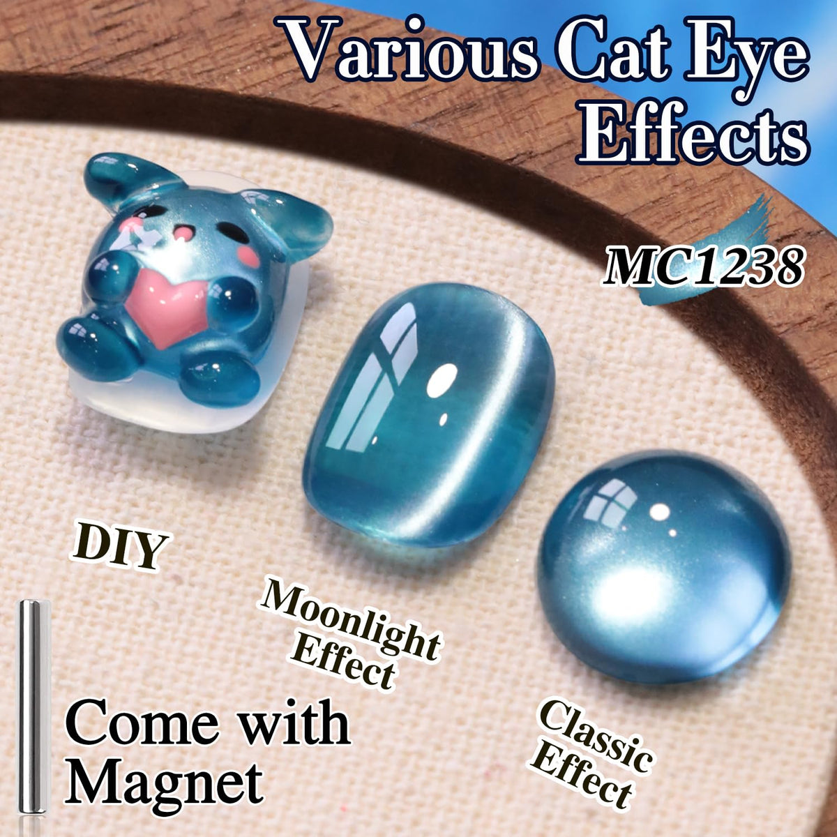 Close-up of Double Rhythm Cat Eye Gel Polish bottle