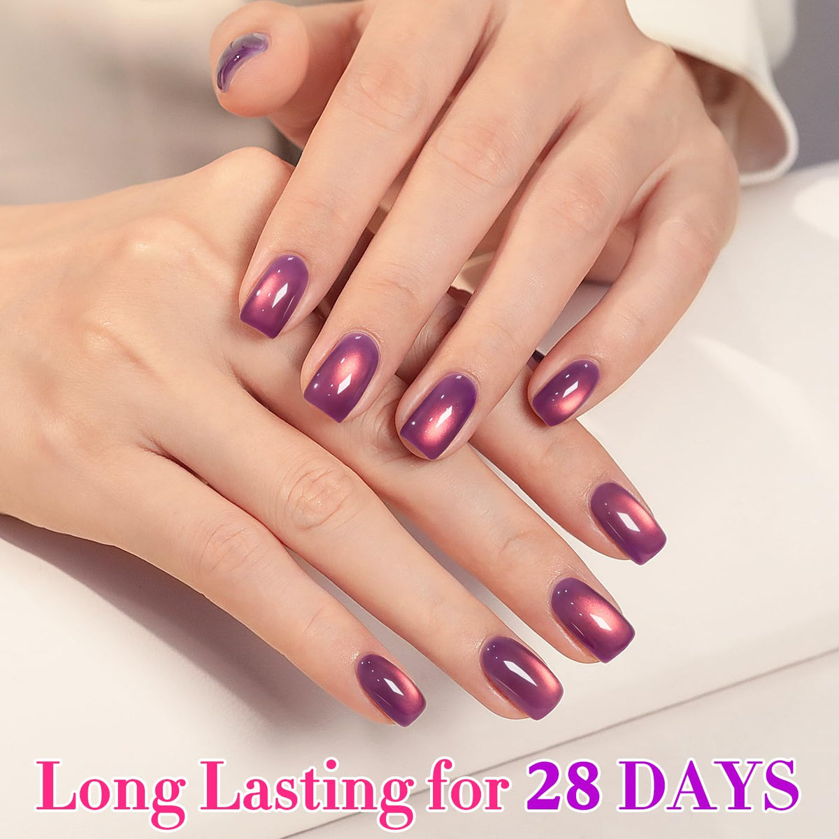 Close-up of Double Rhythm Cat Eye Gel Polish bottle