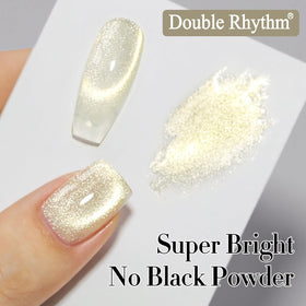 Close-up of Double Rhythm Cat Eye Gel Polish bottle and brush