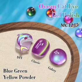 Close-up of Double Rhythm Cat Eye Gel Polish bottle with magnet