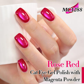 Close-up of Double Rhythm Cat Eye Gel Polish in use